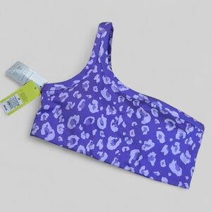 All In Motion Women’s Cheetah Print One-Shoulder Sports Bra